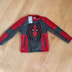 Disney/Marvel Kids Size 5/6 Leather-Like Spider-Man Jacket. NWT